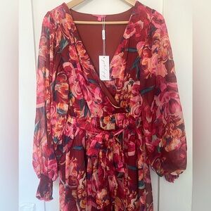 NWT Petal + Pup Goldie Long sleeve Midi Dress